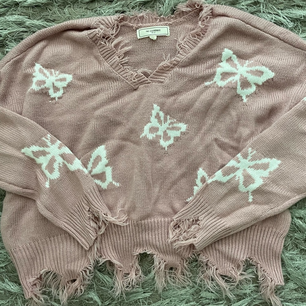 Pink cropped sweater